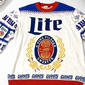 Giants Sweater - Red, Blue, White